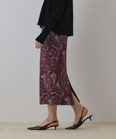 ラメペイズリージャガードスカート