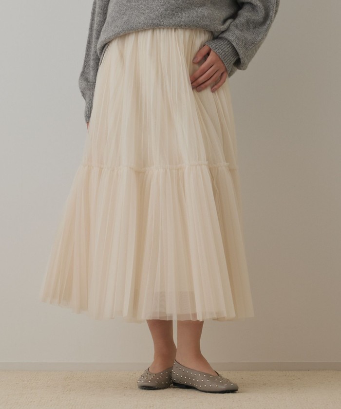 GRACECONTINENTAL チュールティアードスカート キナリ 36 GRACECONTINENTAL チュールティアードスカート キナリ 36