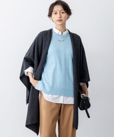 カシミヤブレンド マルチ ケープ