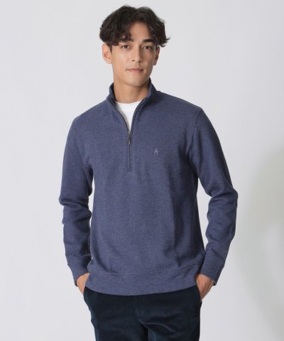 へリンボンダブルフェイスハーフジップ