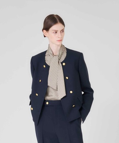 【eclat掲載】【防しわ性】ダブルクロスストレッチ　ジャケット