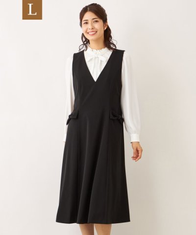 【L】リボンモチーフ ジャンパースカート