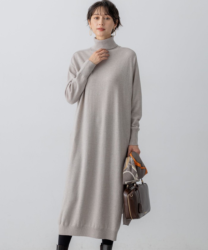 新品【23区】ロング　ワンピース　柄　フレア　ベージュ　大きいサイズ　50 ベージュ系｜ワンピース・ドレス｜23区 (Lサイズ)(ニジュウサンク L