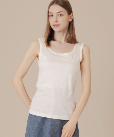 リブタンクトップ