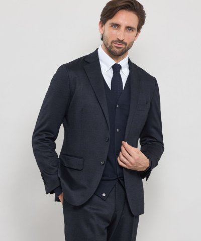 【FLEX JERSEY】グレンチェックセットアップジャケット