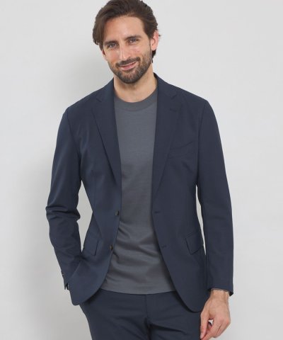 【BREASY JACKET】2WAYストレッチ千鳥セットアップジャケット