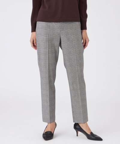 【ウォッシャブル】グレンチェックパンツ