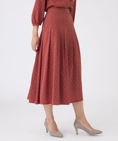 【ウォッシャブル】ジオメトリックプリントスカート