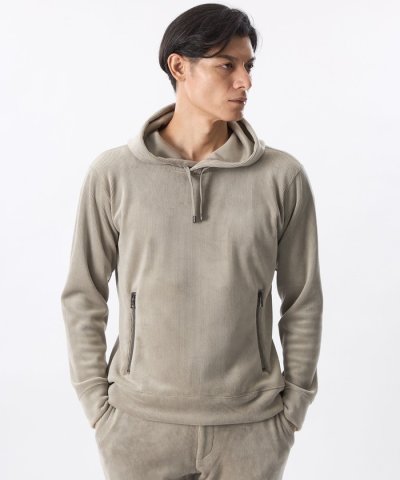 【セットアップ対応】ストライプフリースパーカ