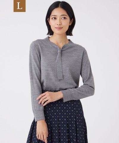 【L】【ウォッシャブル】エクストラファインウールプルオーバー