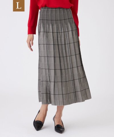 【L】【ウォッシャブル】グレンチェックJQスカート