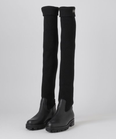 ニットロングブーツ