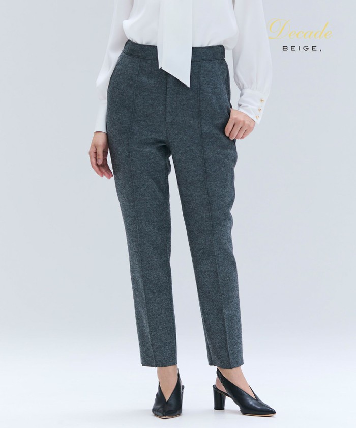 BEIGE 【セットアップ対応】CORBY / ウールピンタックバックサイドゴムパンツ C. GRAY 30 BEIGE 【セットアップ対応】CORBY / ウールピンタックバックサイドゴムパンツ C. GRAY 30