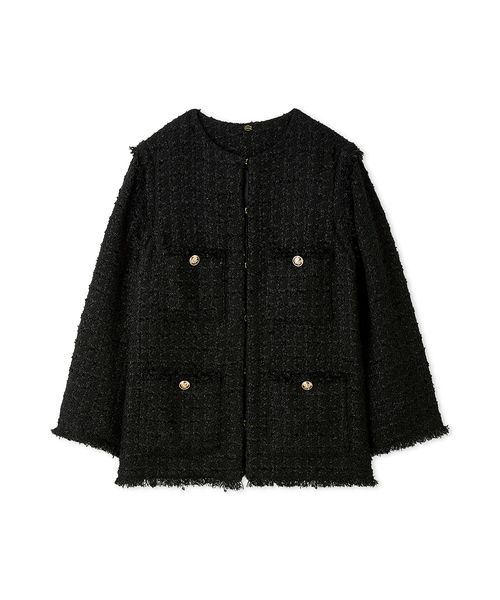 FRAYI. D 2wayベストツイードジャケット BLK 1
