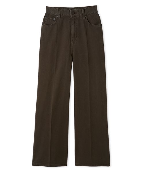 FRAYI. D 【00サイズ】ハイウエストセンタープレスワイドデニム DBRW 00