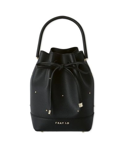 ドローストリングスタッズリボンバッグ