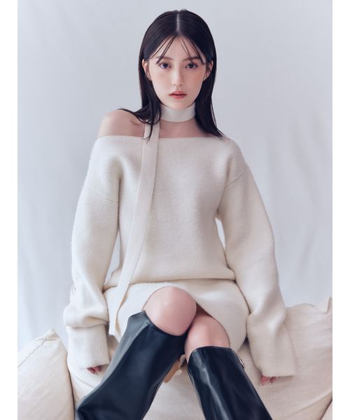 FRAYI. D フォックスウールミニニットワンピース IVR F FRAYI. D フォックスウールミニニットワンピース IVR F