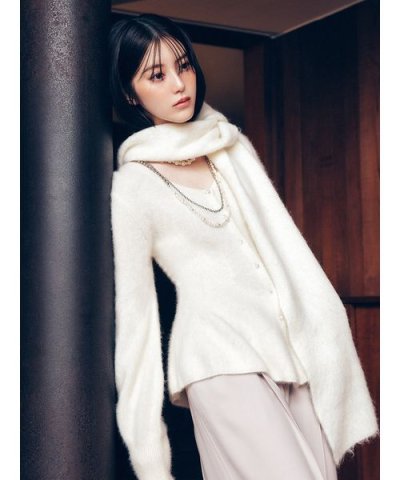 フォックスカシミアペプラムカーディガン