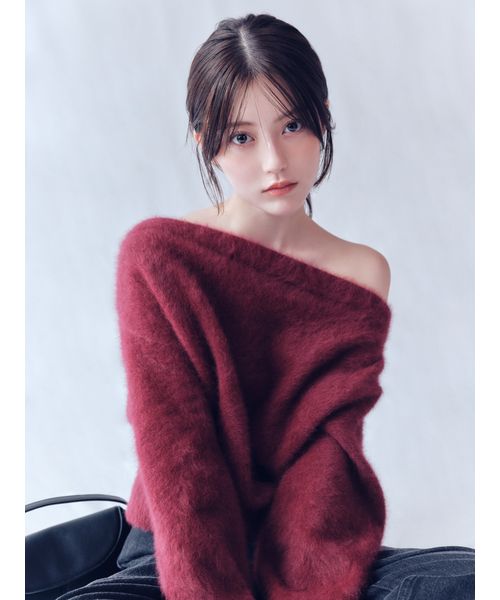 【FRAY I.D】フォックスカシミアオフショルニットトップス BRD フォックスカシミアオフショルニットトップス(508580177)｜阪急百貨店