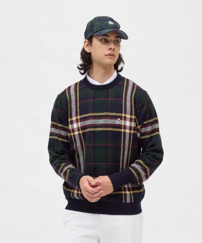 マンシングウェア Munsingwear 【70周年記念】タータンチェックセータ