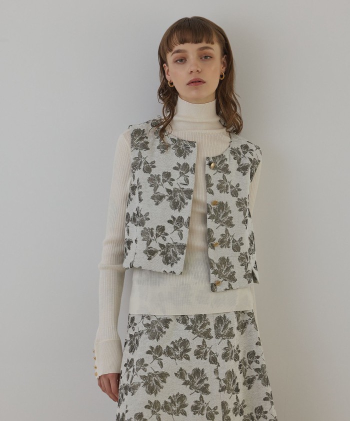 フラワージャガードゴアードスカート フラワージャガードゴアードスカート フラワージャガードゴアード