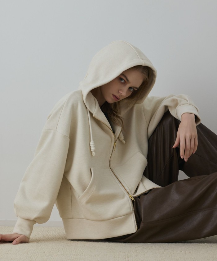 GRACECONTINENTAL ルーズパーカー ホワイト 36 GRACECONTINENTAL ルーズパーカー ホワイト 36