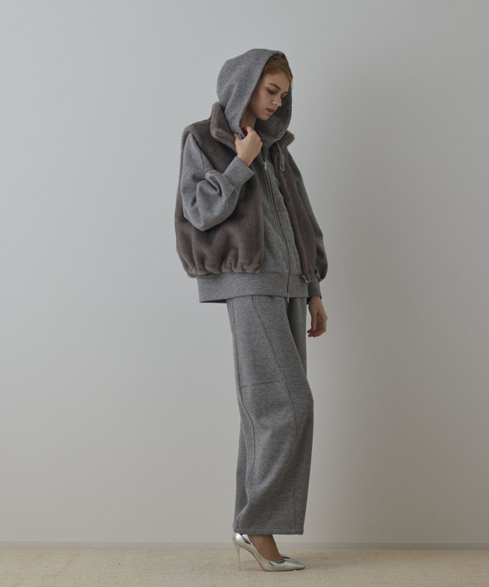 GRACECONTINENTAL ルーズパーカー グレー 36 GRACECONTINENTAL ルーズパーカー グレー 36