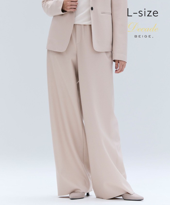 BEIGE 【Lsize・セットアップ対応】CORBY / ウールイージーワイドパンツ NUDE 10 BEIGE 【Lsize・セットアップ対応】CORBY / ウールイージーワイドパンツ NUDE 10