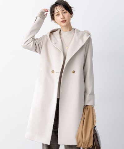 ウールカシミヤビーバー フーデット コート