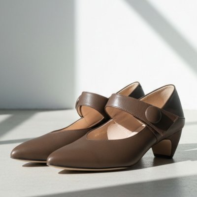 ヒップス HIPS 【本革】ボタンベルトパンプス