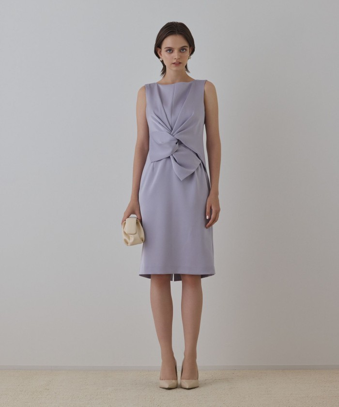 GRACECONTINENTAL サテンクロスドレープワンピース ラベンダー 36
