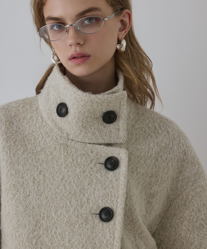 GRACECONTINENTAL アルパカシャギージャケット ベージュ 36