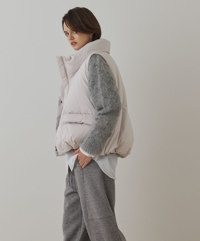 GRACECONTINENTAL スタンドカラーダウンベスト キナリ 36