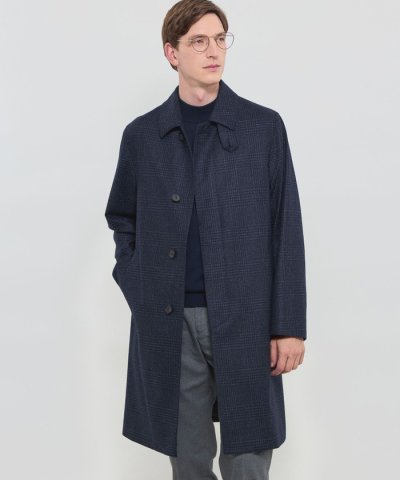 【DUNFORD】【Loro Piana Fabric】チェックウールステンカラ