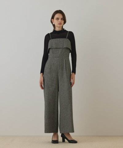 チドリツイードサロペット