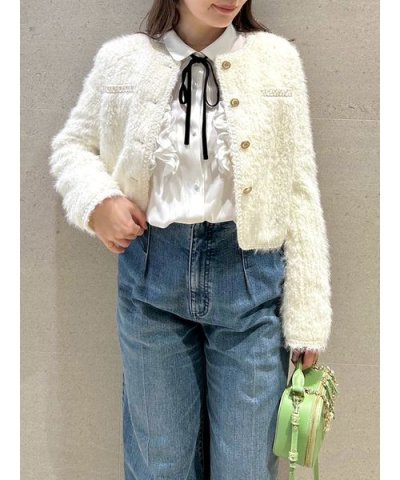 レーストリミングニットカーディガン