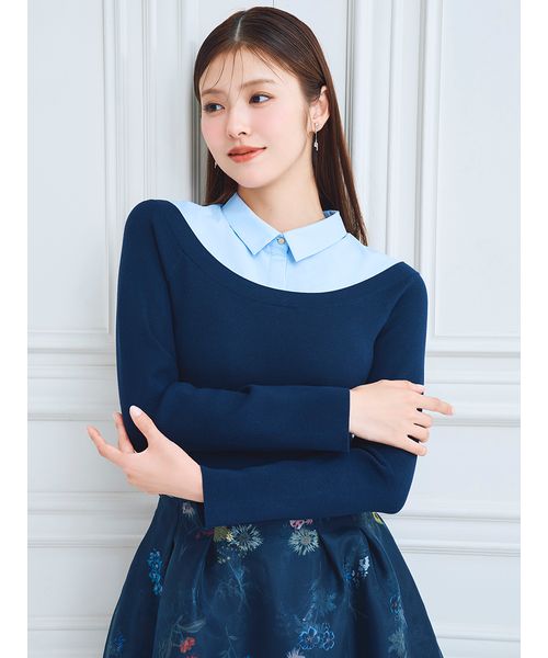 【未使用】CELFORDレイヤードニット ブルー系｜ニット・セーター｜CELFORD(セルフォード)｜阪急百貨店公式