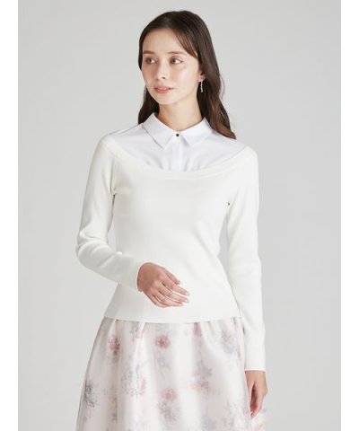 シャツレイヤードニットプルオーバー