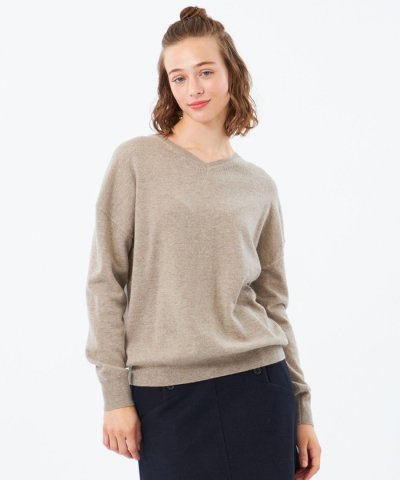 ウールカシミヤVネックプルオーバー