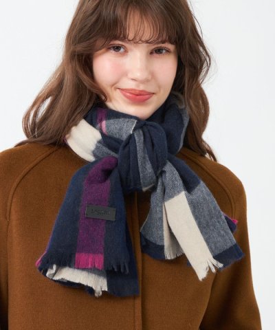 【LEE11月号掲載/蛯原友里さん着用】ウォッシャブルカシミヤチェックストール