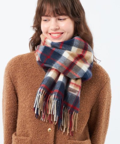 【LEE11月号掲載/蛯原友里さん着用】ウォッシャブルカシミヤハウスチェックマフ