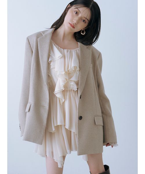 1336♡スナイデル シンダウンブルゾンロングコート【0】ベージュ カジュアル BLANC FICELLE ダウンコート ダウンジャケット 中綿 ロングコート