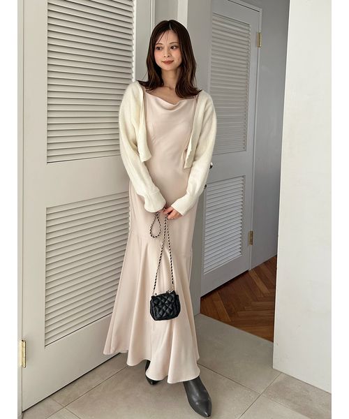 snidel フロッキーベロアドレープドレス フロッキーベロアドレープドレス(マキシ・ロングワンピース