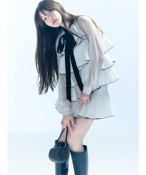 未使用♥スナイデル レースプリーツフレアワンピース オケージョンドレス 美人百花 未使用♥スナイデル レースプリーツフレアワンピース