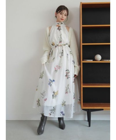 Sustainableフラワーモチーフワンピース×ボレロセット
