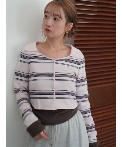 Sustainableレイヤードニットプルオーバー