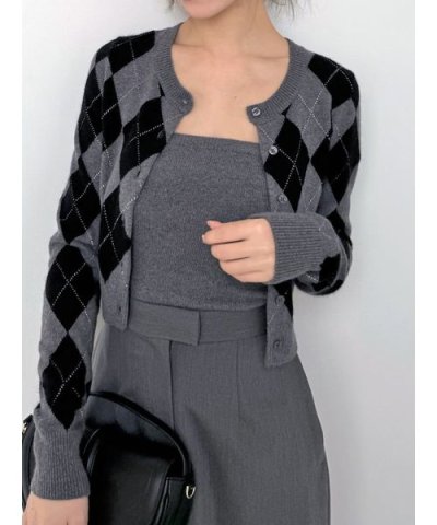 アーガイルニットアンサンブル