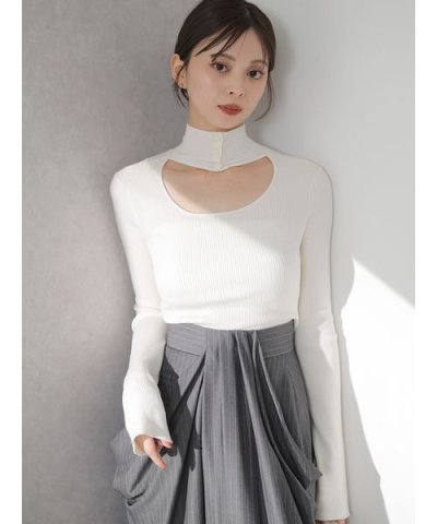 2wayクロップドハイネックプルオーバー