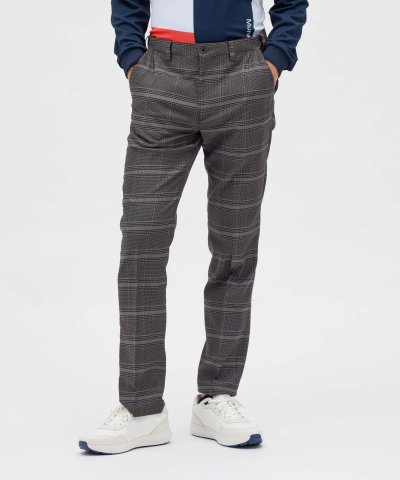 マンシングウェア Munsingwear 先染め総柄ウエストストレッチロングパン