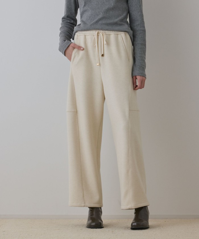 GRACECONTINENTAL エッグラインカットパンツ ホワイト 38 GRACECONTINENTAL エッグラインカットパンツ ホワイト 38